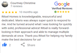Home testimonies of Courtney Christine in real estate solutions.