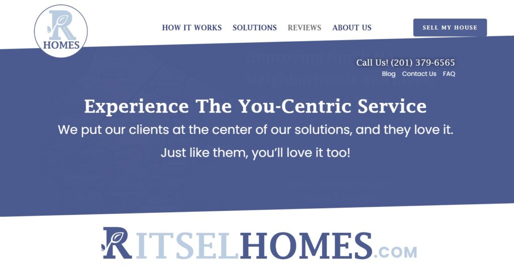 A review page banner of Ritsel Homes.